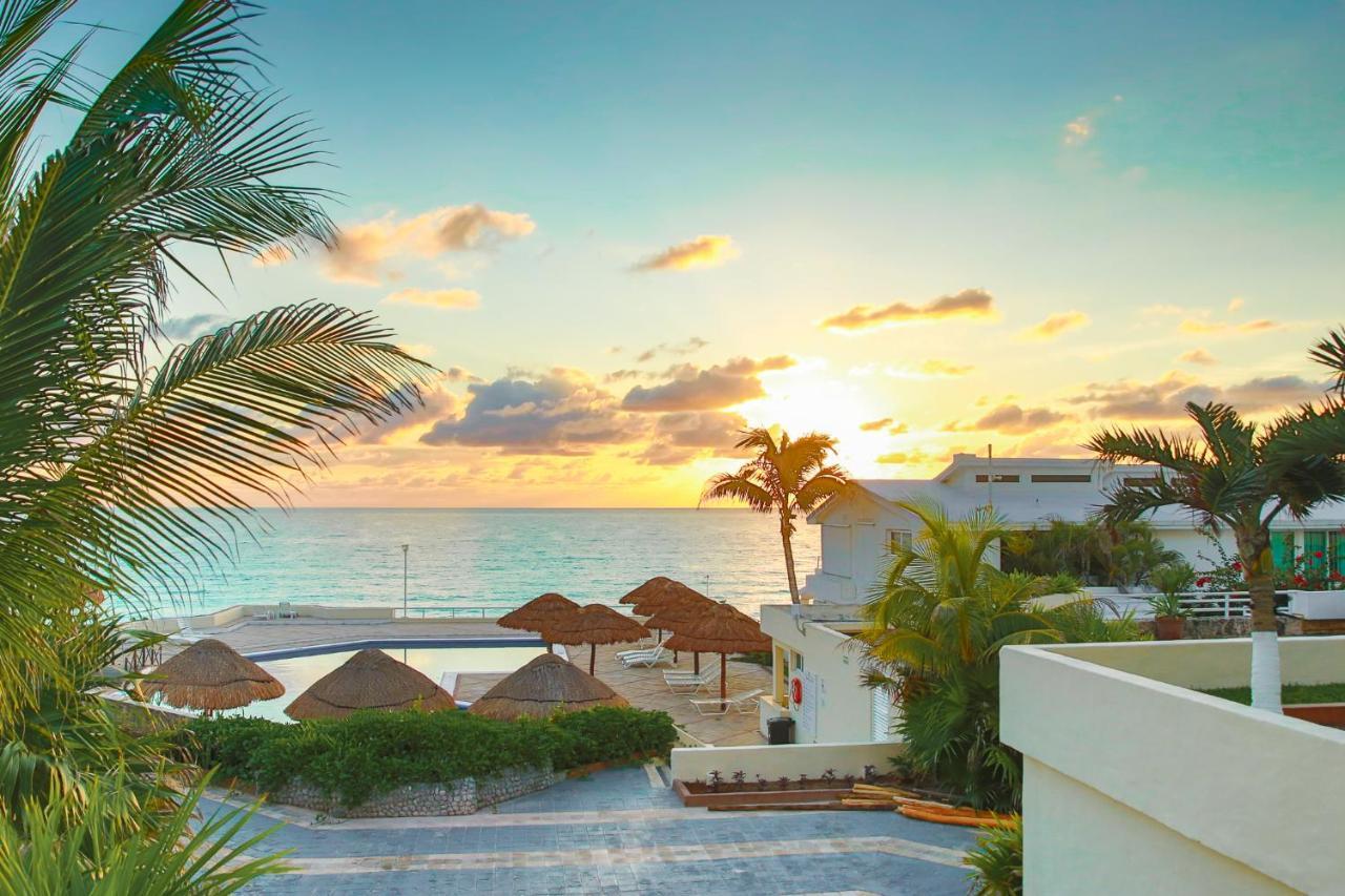 Apartment On The Beach With Terrace Ocean View, Brisas Cancun 01 By Beach & Ocean Apartments ภายนอก รูปภาพ